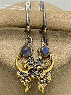 *Серьги Лабрадор Мадагаскар АРТ 60782-2 (ВЕС 5,99 Г) - фото 218568