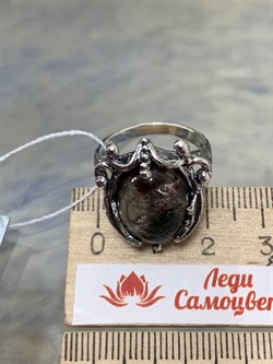 *Кольцо р.18,5 Лодолит Кварц Аквариум Бразилия АРТ 50214 Вес 7,91 г - фото 218664