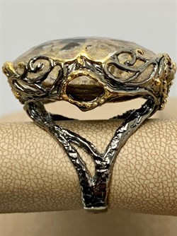 *Кольцо р.18,5Лодолит  Кварц Аквариум Бразилия АРТ 53014 (ВЕС 26,58 Г) - фото 218672 *Кольцо р.18,5Лодолит  Кварц Аквариум Бразилия АРТ 53014 (ВЕС 26,58 Г) - фото 218672