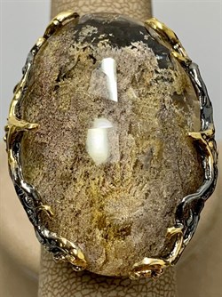 *Кольцо р.18,5Лодолит  Кварц Аквариум Бразилия АРТ 53014 (ВЕС 26,58 Г) - фото 218681 *Кольцо р.18,5Лодолит  Кварц Аквариум Бразилия АРТ 53014 (ВЕС 26,58 Г) - фото 218681