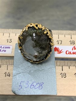 *Кольцо р.18,5 Лодолит Кварц Аквариум Бразилия АРТ 53608 (ВЕС 19,18 Г) - фото 218686