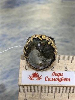 *Кольцо р.18,5 Лодолит Кварц Аквариум Бразилия АРТ 53608 (ВЕС 19,18 Г) - фото 218689