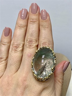 *Кольцо р.19,5 Лодолит Кварц Аквариум Бразилия АРТ 52774 (ВЕС 35,98 Г) - фото 218723 *Кольцо р.19,5 Лодолит Кварц Аквариум Бразилия АРТ 52774 (ВЕС 35,98 Г) - фото 218723