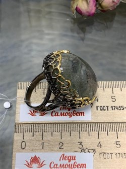 *Кольцо р.19,5 Лодолит Кварц Аквариум Бразилия АРТ 52774 (ВЕС 35,98 Г) - фото 218727 *Кольцо р.19,5 Лодолит Кварц Аквариум Бразилия АРТ 52774 (ВЕС 35,98 Г) - фото 218727