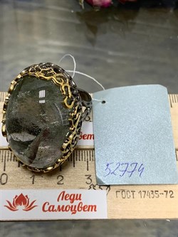 *Кольцо р.19,5 Лодолит Кварц Аквариум Бразилия АРТ 52774 (ВЕС 35,98 Г) - фото 218730 *Кольцо р.19,5 Лодолит Кварц Аквариум Бразилия АРТ 52774 (ВЕС 35,98 Г) - фото 218730