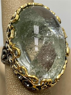 *Кольцо р.19,5 Лодолит Кварц Аквариум Бразилия АРТ 52774 (ВЕС 35,98 Г) - фото 218731 *Кольцо р.19,5 Лодолит Кварц Аквариум Бразилия АРТ 52774 (ВЕС 35,98 Г) - фото 218731