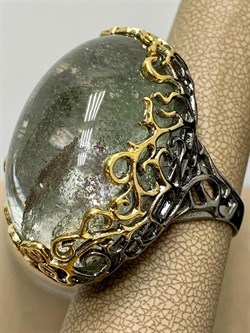 *Кольцо р.19,5 Лодолит Кварц Аквариум Бразилия АРТ 52774 (ВЕС 35,98 Г) - фото 218732 *Кольцо р.19,5 Лодолит Кварц Аквариум Бразилия АРТ 52774 (ВЕС 35,98 Г) - фото 218732