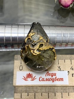 *Кольцо р.19,5 Лодолит Кварц Аквариум Бразилия АРТ 53381 (ВЕС 25,95 Г) - фото 218740 *Кольцо р.19,5 Лодолит Кварц Аквариум Бразилия АРТ 53381 (ВЕС 25,95 Г) - фото 218740