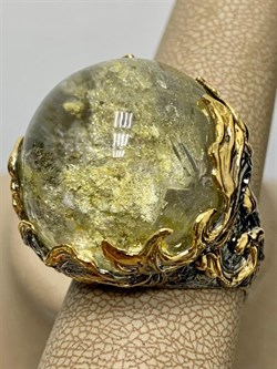 *Кольцо р.19,5 Лодолит Кварц Аквариум Бразилия АРТ 53381 (ВЕС 25,95 Г) - фото 218746 *Кольцо р.19,5 Лодолит Кварц Аквариум Бразилия АРТ 53381 (ВЕС 25,95 Г) - фото 218746