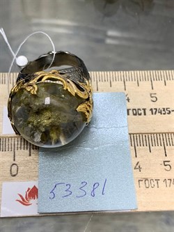 *Кольцо р.19,5 Лодолит Кварц Аквариум Бразилия АРТ 53381 (ВЕС 25,95 Г) - фото 218748 *Кольцо р.19,5 Лодолит Кварц Аквариум Бразилия АРТ 53381 (ВЕС 25,95 Г) - фото 218748