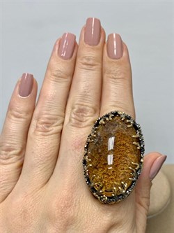 *Кольцо р.19,5 Лодолит Кварц Аквариум Бразилия АРТ 54016 (ВЕС  43,99 Г) - фото 218750 *Кольцо р.19,5 Лодолит Кварц Аквариум Бразилия АРТ 54016 (ВЕС  43,99 Г) - фото 218750