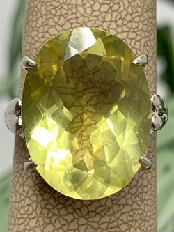 *Кольцо р.19,5 Цитрин Бразилия АРТ 69-744-8,15 ВЕС 8,15 Г - фото 218797