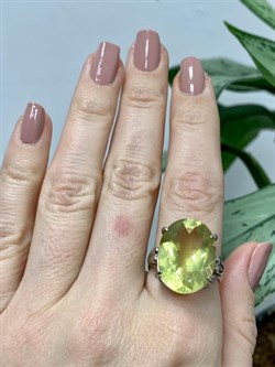 *Кольцо р.19,5 Цитрин Бразилия АРТ 69-744-8,15 ВЕС 8,15 Г - фото 218799