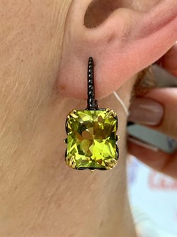 *Серьги Цитрин Бразилия АРТ 60440-3 (ВЕС 8,73 Г) - фото 218879