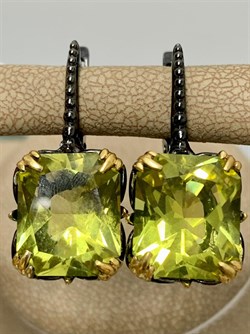 *Серьги Цитрин Бразилия АРТ 60440-3 (ВЕС 8,73 Г) - фото 218883