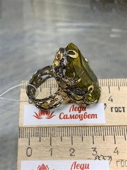 *Кольцо р.18 Цитрин Бразилия АРТ 44771 ВЕС 21,18 Г - фото 218937