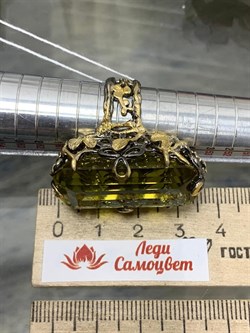 *Кольцо р.18 Цитрин Бразилия АРТ 44771 ВЕС 21,18 Г - фото 218938