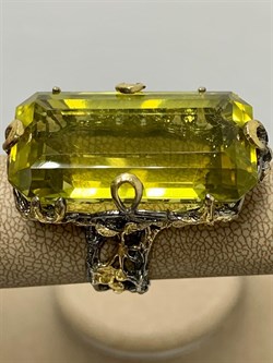 *Кольцо р.18 Цитрин Бразилия АРТ 44771 ВЕС 21,18 Г - фото 218943