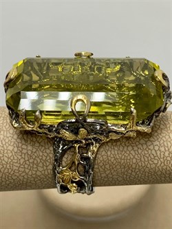 *Кольцо р.18 Цитрин Бразилия АРТ 44771 ВЕС 21,18 Г - фото 218944