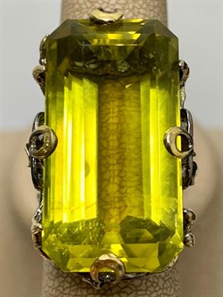 *Кольцо р.18 Цитрин Бразилия АРТ 44771 ВЕС 21,18 Г - фото 218946