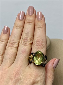 *Кольцо р.18 Цитрин Бразилия  АРТ 64386 ВЕС 10,54 Г - фото 218999