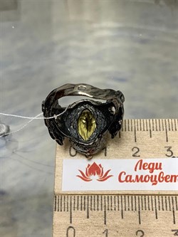 *Кольцо р.18 Цитрин Бразилия  АРТ 64386 ВЕС 10,54 Г - фото 219001