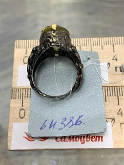 *Кольцо р.18 Цитрин Бразилия  АРТ 64386 ВЕС 10,54 Г - фото 219007