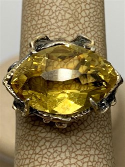 *Кольцо р.18 Цитрин Бразилия АРТ 53348 ВЕС 10,22 Г - фото 219117