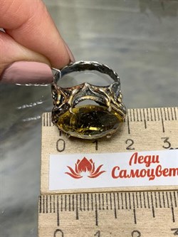 *Кольцо р.18 Цитрин Бразилия АРТ 53348 ВЕС 10,22 Г - фото 219119