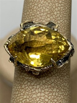 *Кольцо р.18 Цитрин Бразилия АРТ 53348 ВЕС 10,22 Г - фото 219122