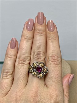 *Кольцо р.17,5 Гранат Родолит АРТ 5527-5 ВЕС 3,66 Г - фото 219161 *Кольцо р.17,5 Гранат Родолит АРТ 5527-5 ВЕС 3,66 Г - фото 219161