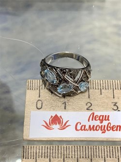 *Кольцо р.17 Голубой Топаз арт. К625-5977Т-619 вес 3,98 г - фото 219240 *Кольцо р.17 Голубой Топаз арт. К625-5977Т-619 вес 3,98 г - фото 219240