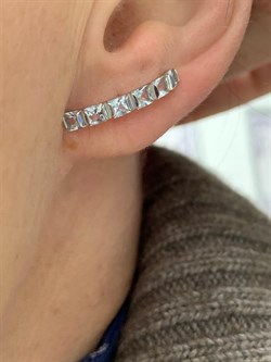 *Серьги пусеты Голубой Топаз арт. С620-6085Т-291 вес 2,26 г - фото 219286