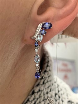 *Серьги Микс Танзанит иск Голубой Топаз арт. С620-4148М6-313 (вес 3,78 г) - фото 219299 *Серьги Микс Танзанит иск Голубой Топаз арт. С620-4148М6-313 (вес 3,78 г) - фото 219299