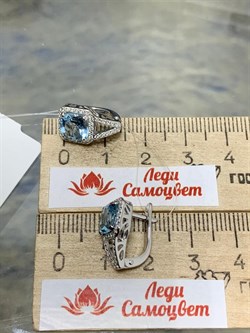 *Серьги Голубой Топаз арт. С620-783Т-975 вес 3,63 г - фото 219340 *Серьги Голубой Топаз арт. С620-783Т-975 вес 3,63 г - фото 219340