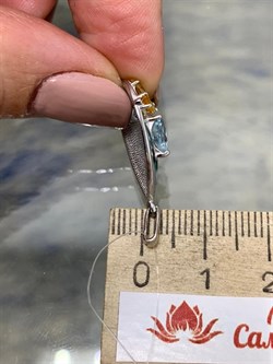 *Подвеска Микс Голубой Топаз Цитрин Эмаль арт. П6210-5379М1-424 вес 2,64 г - фото 219400 *Подвеска Микс Голубой Топаз Цитрин Эмаль арт. П6210-5379М1-424 вес 2,64 г - фото 219400