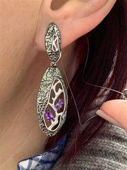 *Серьги Трансформеры Аметист арт. С625-5978Ам-531 вес 8,22 г - фото 219467 *Серьги Трансформеры Аметист арт. С625-5978Ам-531 вес 8,22 г - фото 219467