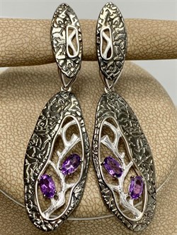 *Серьги Трансформеры Аметист арт. С625-5978Ам-531 вес 8,22 г - фото 219473 *Серьги Трансформеры Аметист арт. С625-5978Ам-531 вес 8,22 г - фото 219473