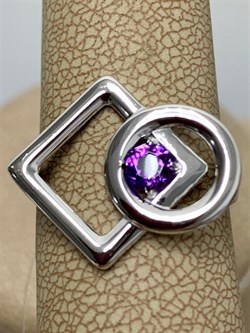 *Кольцо р.18 Аметист арт. К625-6059Ам-618 вес 2,26 г - фото 219476