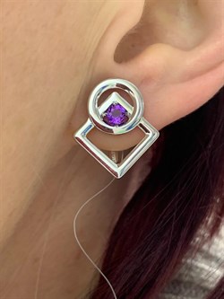 *Серьги Аметист арт. С625-6059Ам-625 вес 4,03 г - фото 219485 *Серьги Аметист арт. С625-6059Ам-625 вес 4,03 г - фото 219485