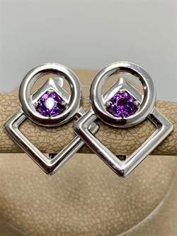 *Серьги Аметист арт. С625-6059Ам-625 вес 4,03 г - фото 219489 *Серьги Аметист арт. С625-6059Ам-625 вес 4,03 г - фото 219489