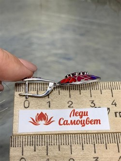 *Серьги Микс Аметист Гранат Родолит Эмаль арт. С6215-5380М7-910 вес 6,22 г - фото 219645 *Серьги Микс Аметист Гранат Родолит Эмаль арт. С6215-5380М7-910 вес 6,22 г - фото 219645