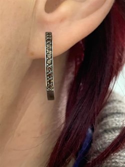 *Серьги Пуссеты Дымчатый Кварц Эмаль арт. С6215-5965ТР-147 вес 4,94 г - фото 219659 *Серьги Пуссеты Дымчатый Кварц Эмаль арт. С6215-5965ТР-147 вес 4,94 г - фото 219659