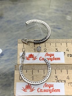*Серьги Пуссеты Дымчатый Кварц Эмаль арт. С6215-5965ТР-147 вес 4,94 г - фото 219661 *Серьги Пуссеты Дымчатый Кварц Эмаль арт. С6215-5965ТР-147 вес 4,94 г - фото 219661