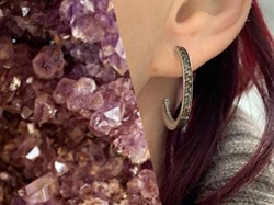 *Серьги Пуссеты Дымчатый Кварц Эмаль арт. С6215-5965ТР-147 вес 4,94 г - фото 219667 *Серьги Пуссеты Дымчатый Кварц Эмаль арт. С6215-5965ТР-147 вес 4,94 г - фото 219667