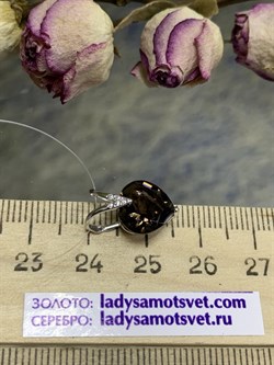 *Подвеска Сердце Дымчатый Кварц арт. П620-815ТР-379 вес 1,2 г - фото 219719 *Подвеска Сердце Дымчатый Кварц арт. П620-815ТР-379 вес 1,2 г - фото 219719