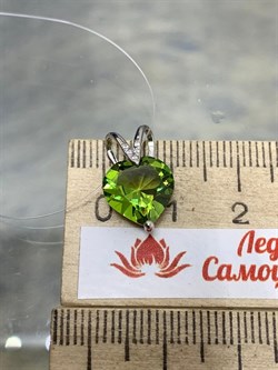 *Подвеска Сердце Хризолит иск арт. П630-815СХр-230 вес 1,23 г - фото 219740 *Подвеска Сердце Хризолит иск арт. П630-815СХр-230 вес 1,23 г - фото 219740