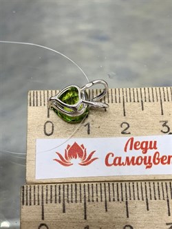 *Подвеска Сердце Хризолит иск арт. П630-815СХр-230 вес 1,23 г - фото 219741 *Подвеска Сердце Хризолит иск арт. П630-815СХр-230 вес 1,23 г - фото 219741