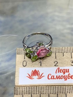 *Кольцо р.17,5 Хризолит Микс арт. К620-3468М10-319 вес 2,26 г - фото 219768 *Кольцо р.17,5 Хризолит Микс арт. К620-3468М10-319 вес 2,26 г - фото 219768
