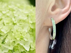 *Серьги пуссеты Хризолит арт. С6210-5965Хр-201 вес 5,21 г - фото 219799